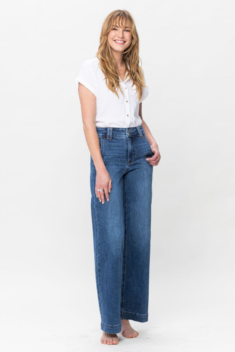 Judy Blue Pick Pocket Wide Leg Jeans