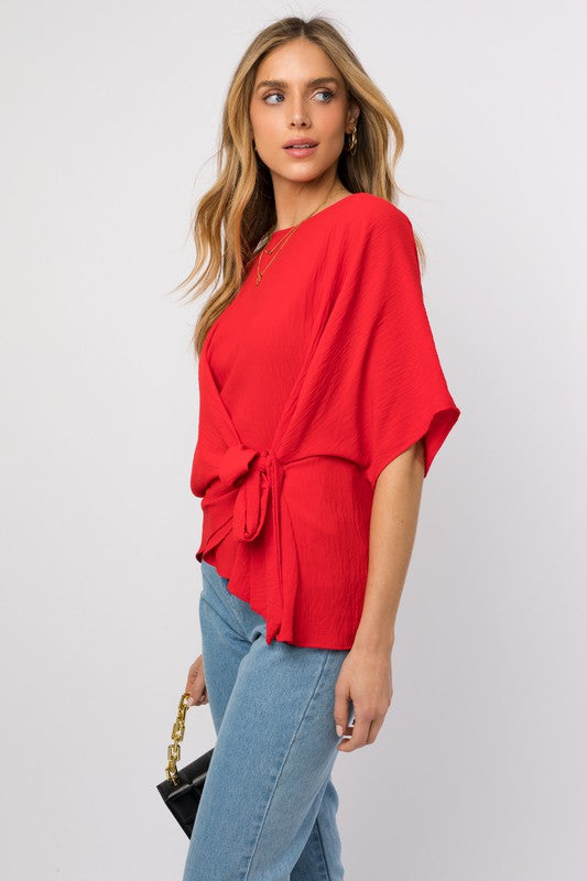 Paige 3/4 Sleeve Side Tie Top