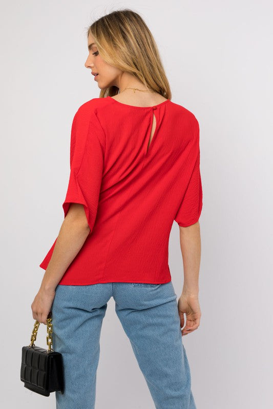 Paige 3/4 Sleeve Side Tie Top