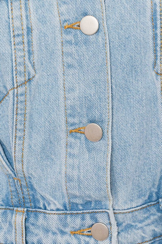 Saw It First Denim Romper - $59