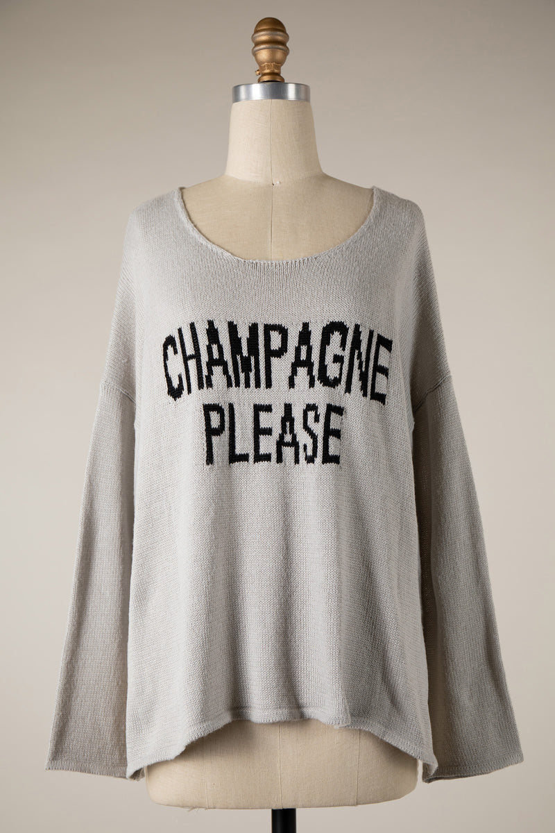 Champagne Please Sweater - $49.99