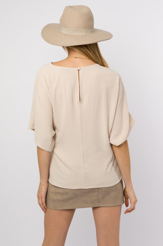 Paige 3/4 Sleeve Side Tie Top