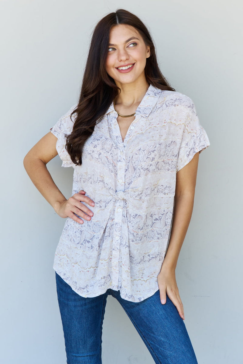 The Advantage Paisley Print Twist Top