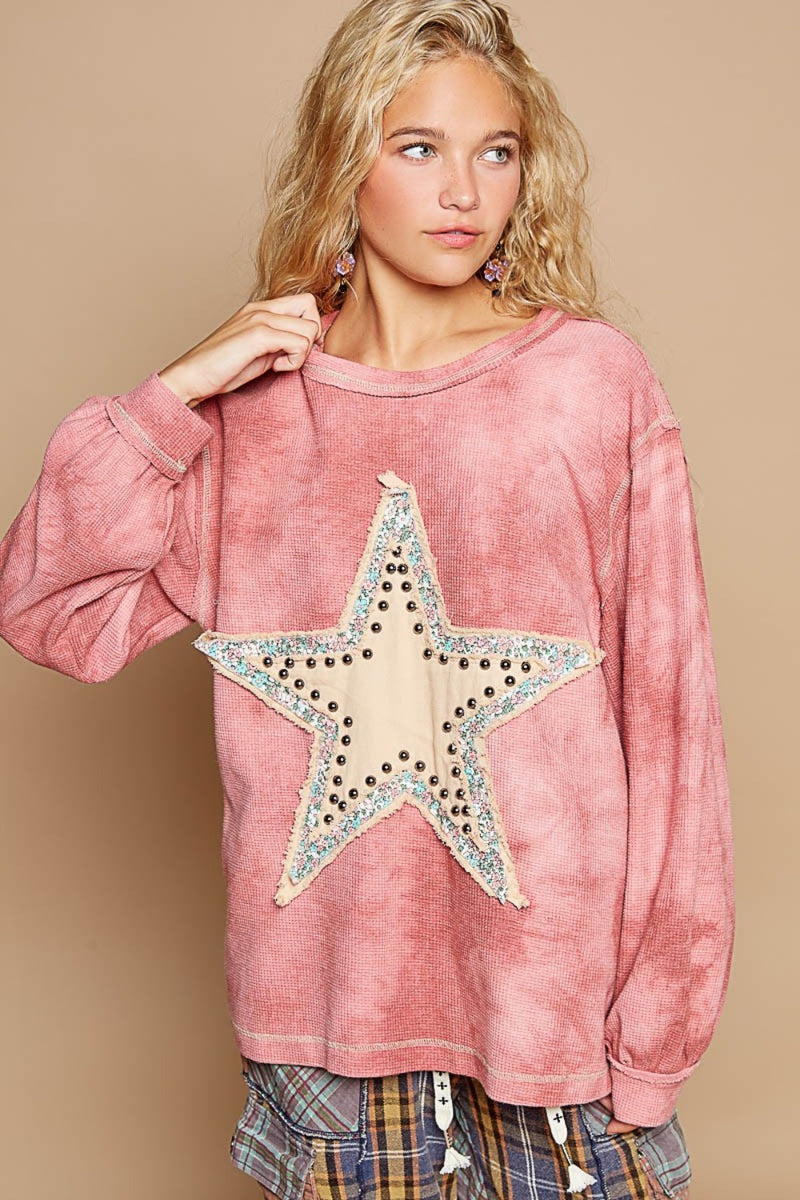 Making Wishes Star Patch Sweater