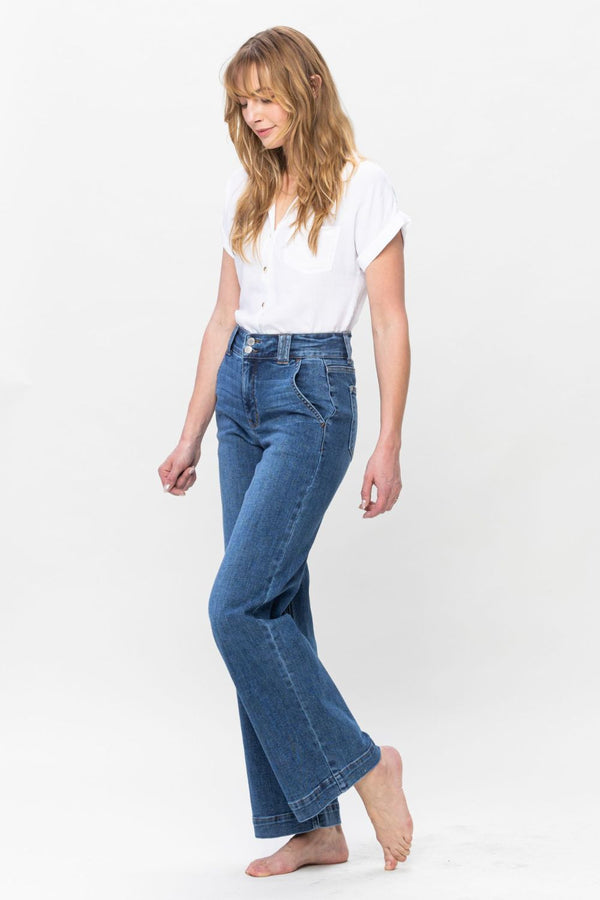 Judy Blue Pick Pocket Wide Leg Jeans