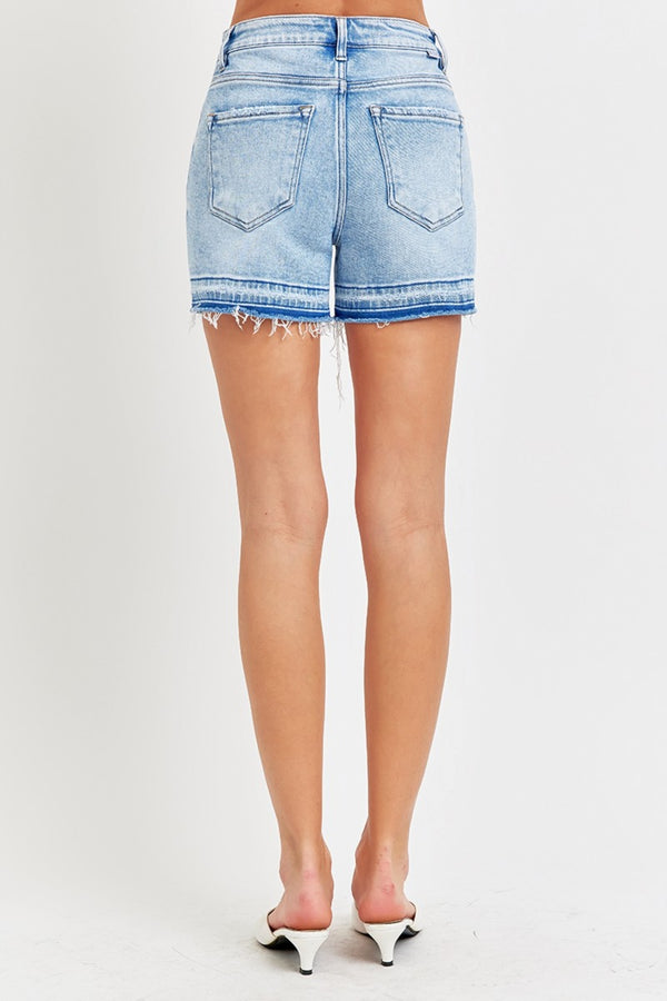 Buckle Up Baby Distressed Shorts