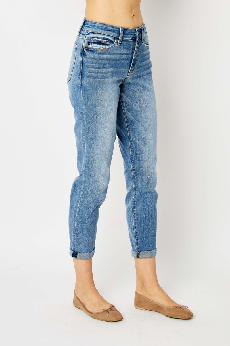 Judy Blue Charlotte Cuffed Jeans - $59