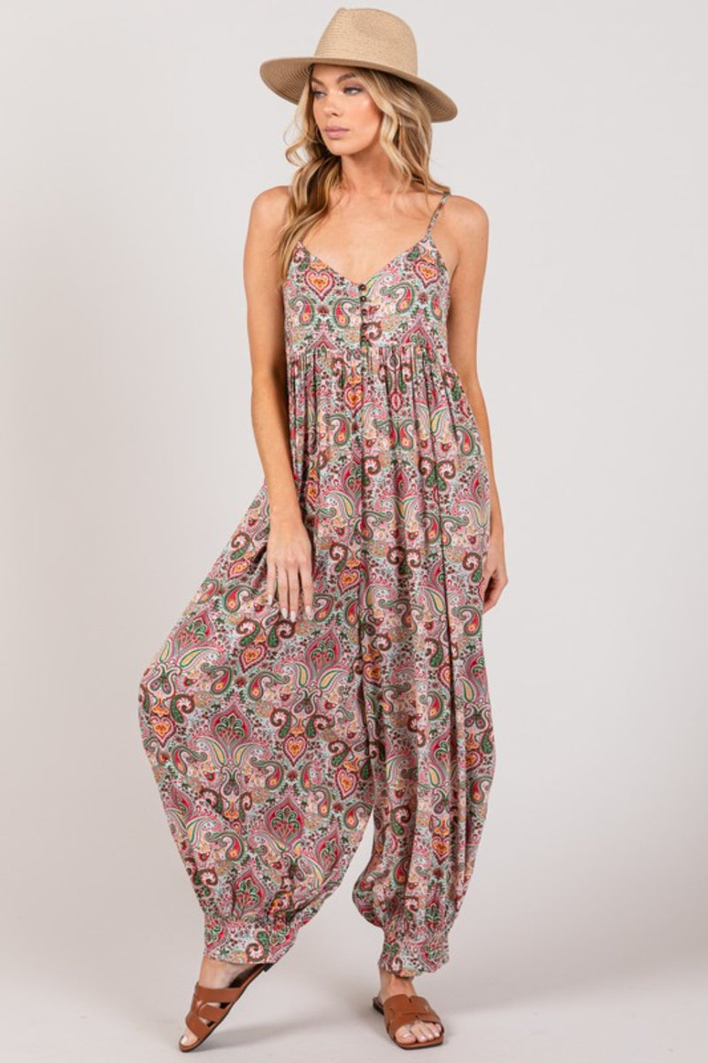 Zoe Multi Pocketed Jumpsuit in Mauve - $52