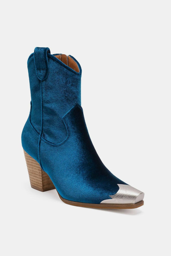 Dakota Velvet Metallic Cap Boots