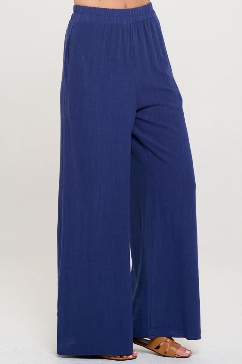 Just Happiness Linen Pants with Pockets - $59
