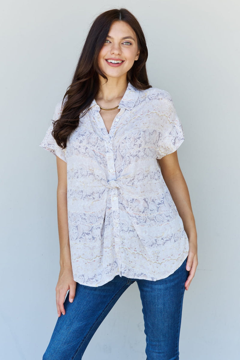 The Advantage Paisley Print Twist Top