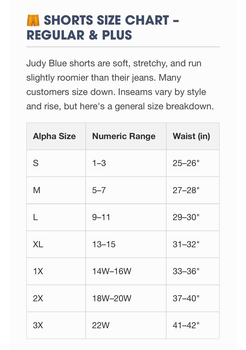 Judy Blue Cassie Double Button Plus Size Shorts