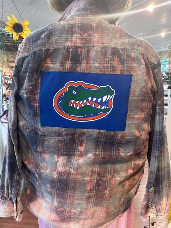 Upcycled Gators Flannel