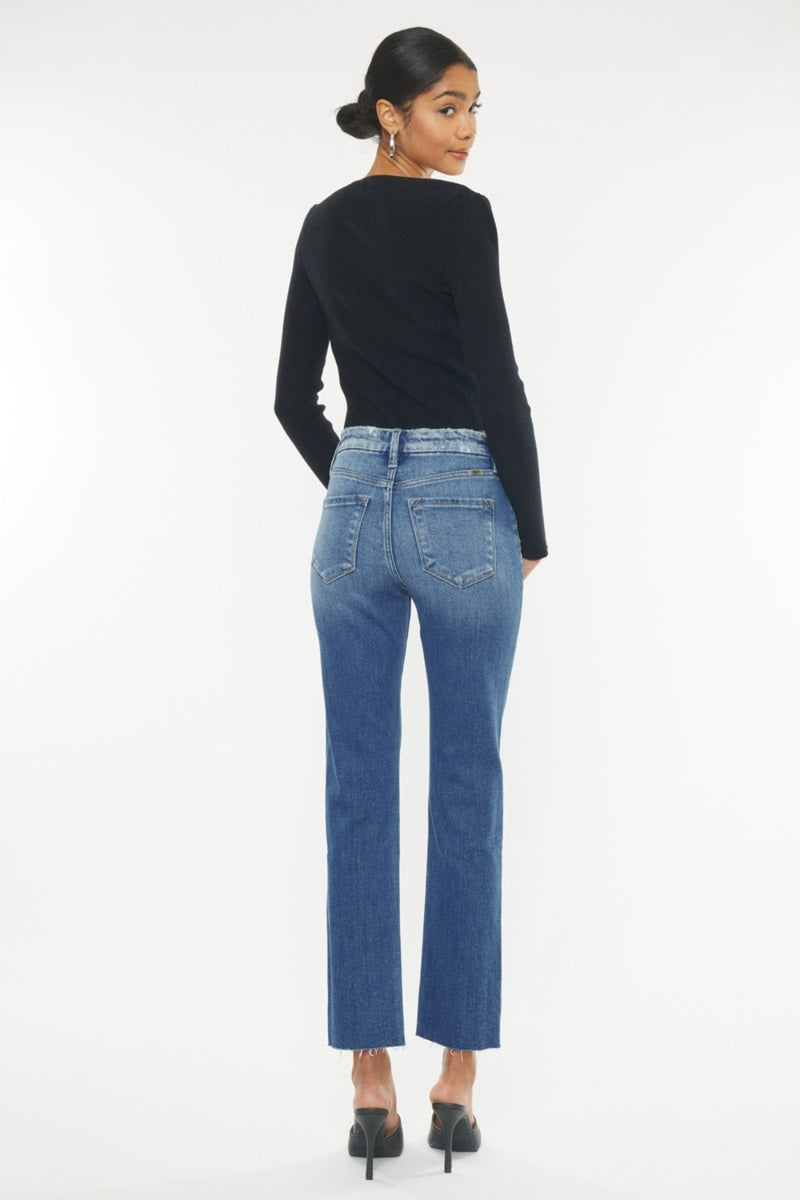 Felicity Frayed Hem Slim Straight