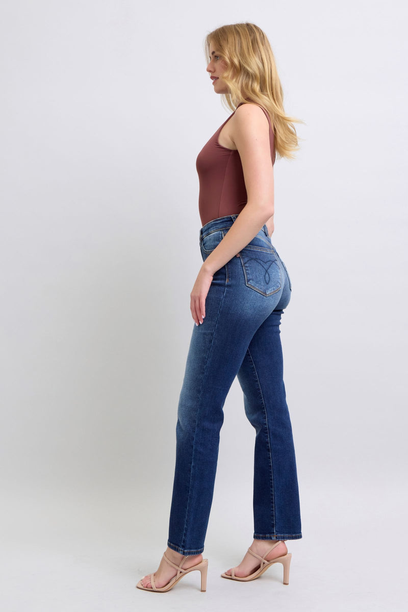 Judy Blue Thermal Straight Leg Jeans