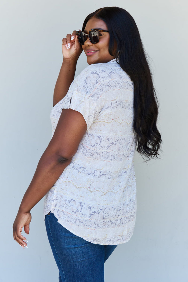 The Advantage Paisley Print Twist Top