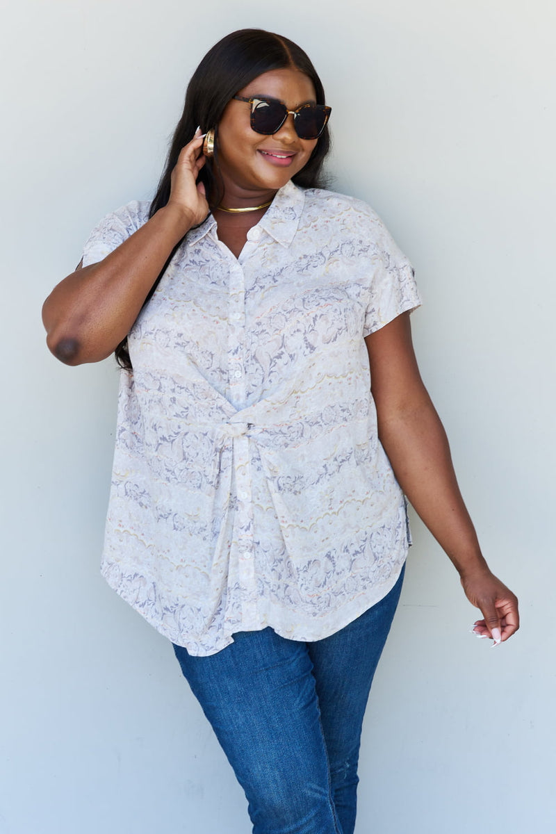 The Advantage Paisley Print Twist Top