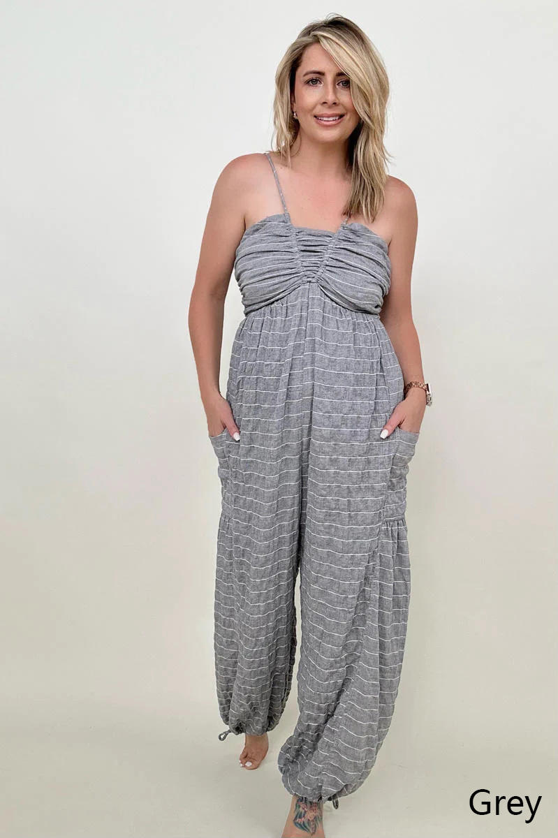 Gracey Halter Jumpsuit With Pockets