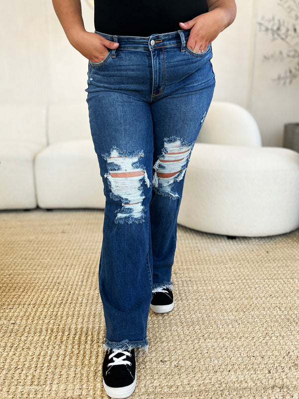 Judy Blue Distressed Dad Jeans