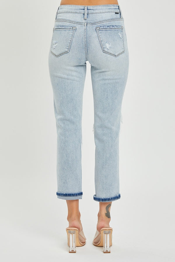Risen Trippy Sequin Patch Jeans