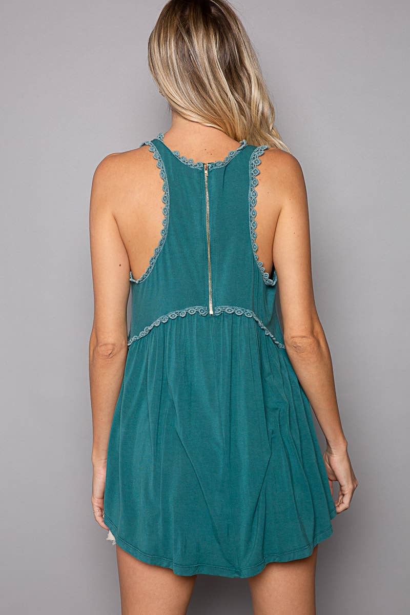 Sweet and Simple Babydoll Knit Sleeveless Tank Top SALE
