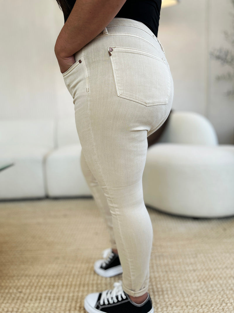 Judy Blue The New White Tummy Control Skinnies