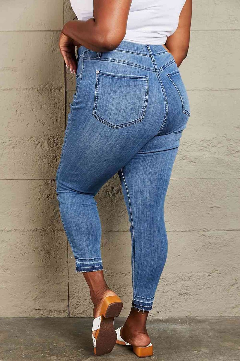 Judy Blue Janavie High Waisted Pull On Skinny Jeans - $58
