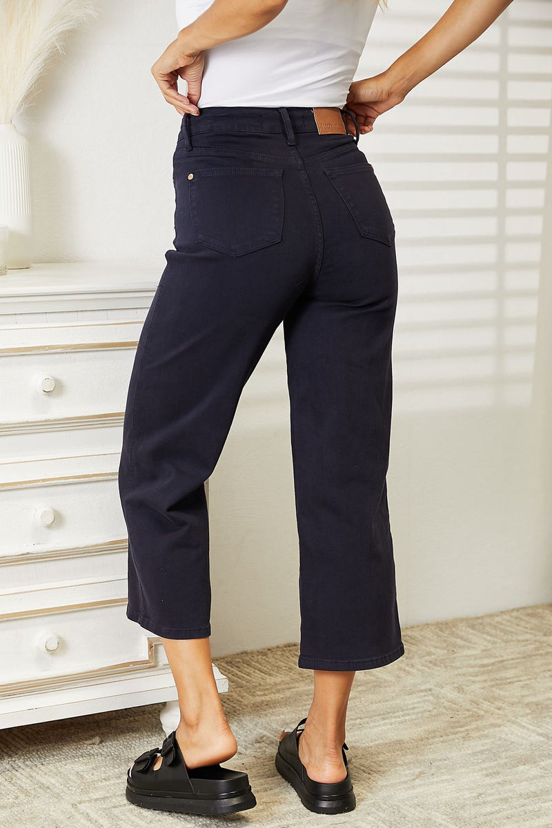 Judy Blue Wide Cropped Jeans - $49