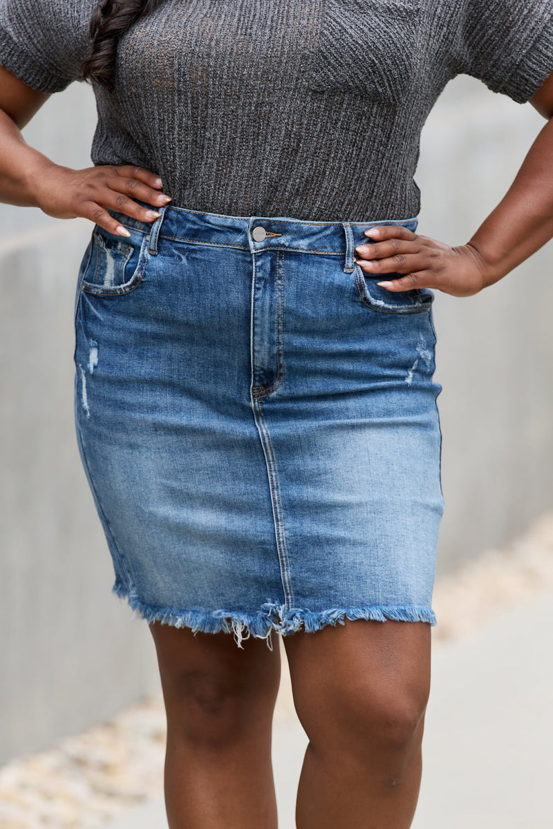 RISEN Amelia Denim Mini Skirt - $45