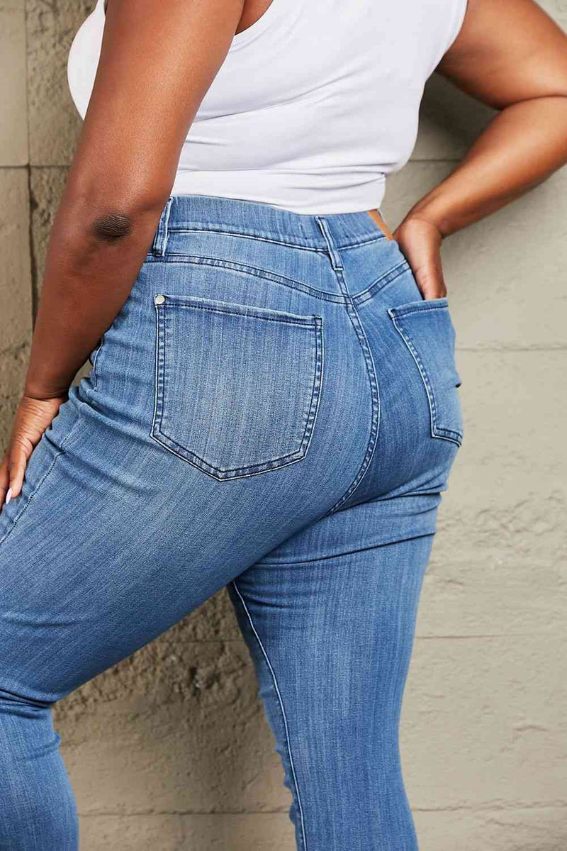 Judy Blue Janavie High Waisted Pull On Skinny Jeans - $58