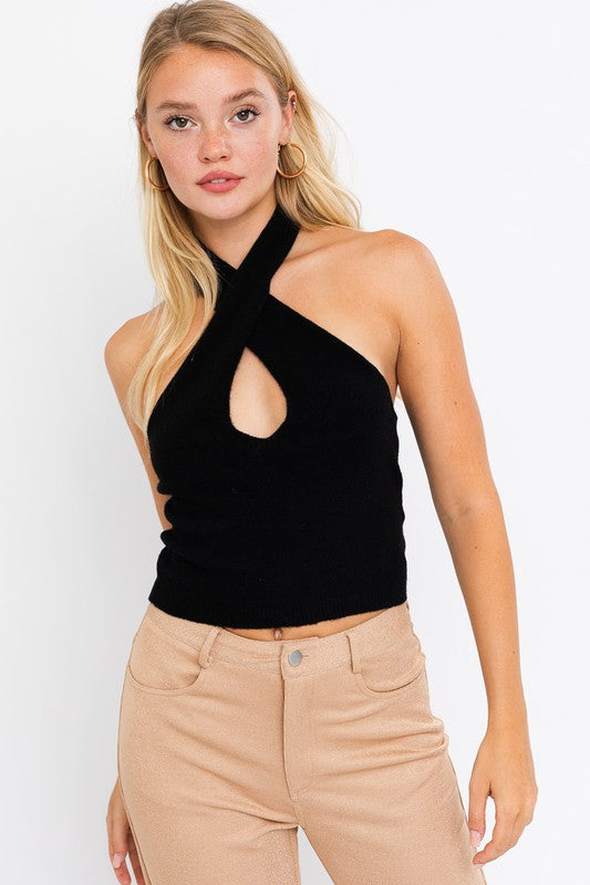 Social Sass Halter Top