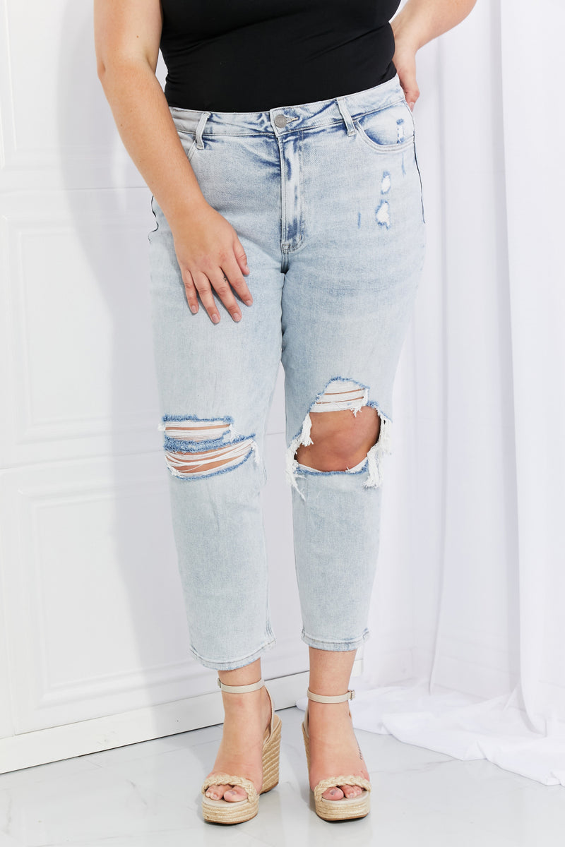 Vervet Stand Out Distressed Cropped Jeans - $52