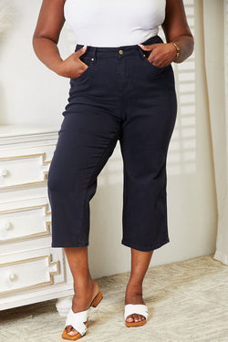 Judy Blue Wide Cropped Jeans - $49