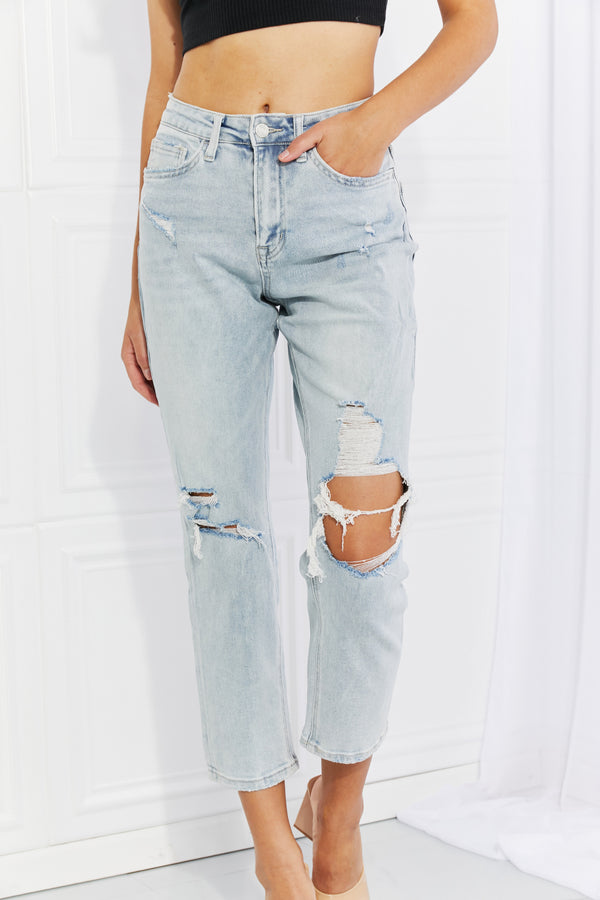 Vervet Stand Out Distressed Cropped Jeans - $52